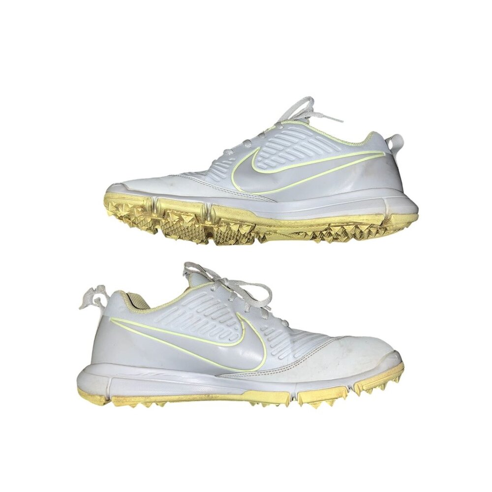 Nike Golf Shoes Womens 9.5 White Gray Lime AA1846-001 Spikeless Lace-Up - Picture 3 of 13